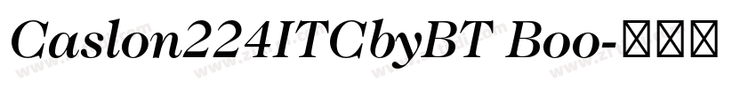 Caslon224ITCbyBT Boo字体转换